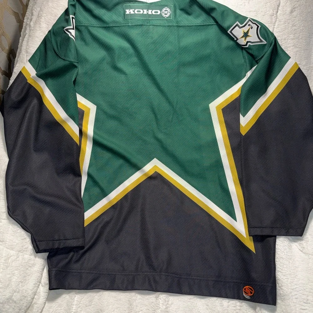 NWOT Vintage KOHO Official Licensed Dallas Stars Green/Black Hockey Jersey XXL - Picture 2 of 2